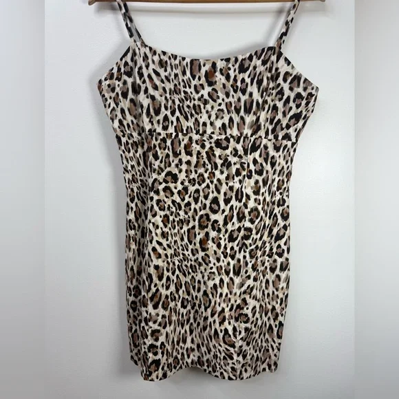NWT Avec Les Filles Animal Print Mini Summer Dress size 12 - Picture 5 of 11